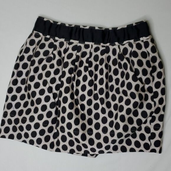 M BUBBLE SKIRT RIBBON TRIM BLACK CREAM POLKA DOT DOTS FULL MEDIUM 21 - Picture 5 of 8